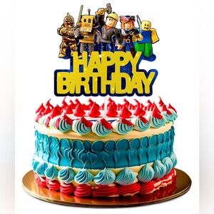 Roblox Happy Birthday Cake Topper